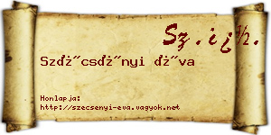 Szécsényi Éva névjegykártya